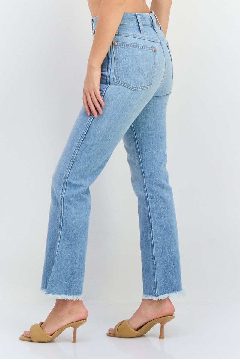 Wrangler Women Regular Fit Washed No Stretch Jeans, Blue - Image 2