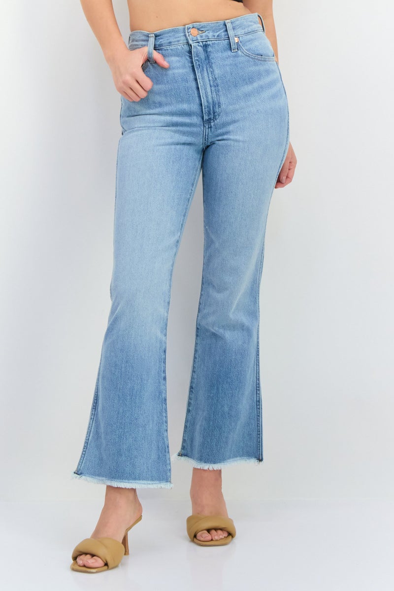 Wrangler Women Regular Fit Washed No Stretch Jeans, Blue - Image 1