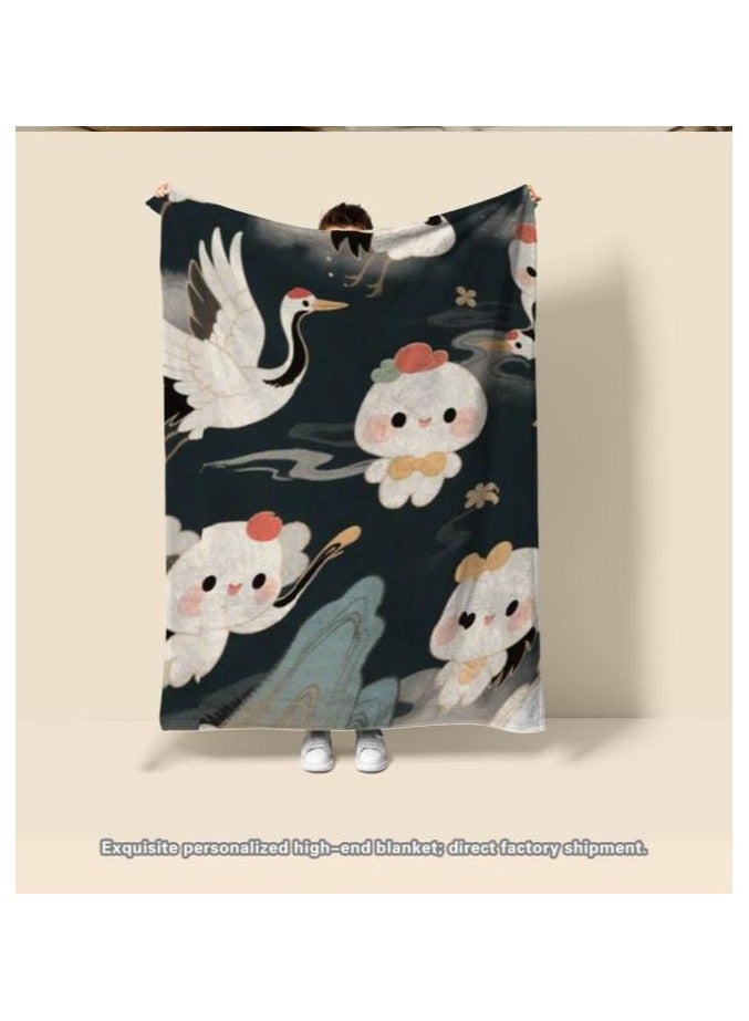 عام بطانية رقيقة من الفانيلا (دافئة ومريحة، ومناسبة للنوم واستخدام الألعاب وإزالة الغبار ومقاومة للرمل) 150 سم * 200 سم - 804 - Image 3