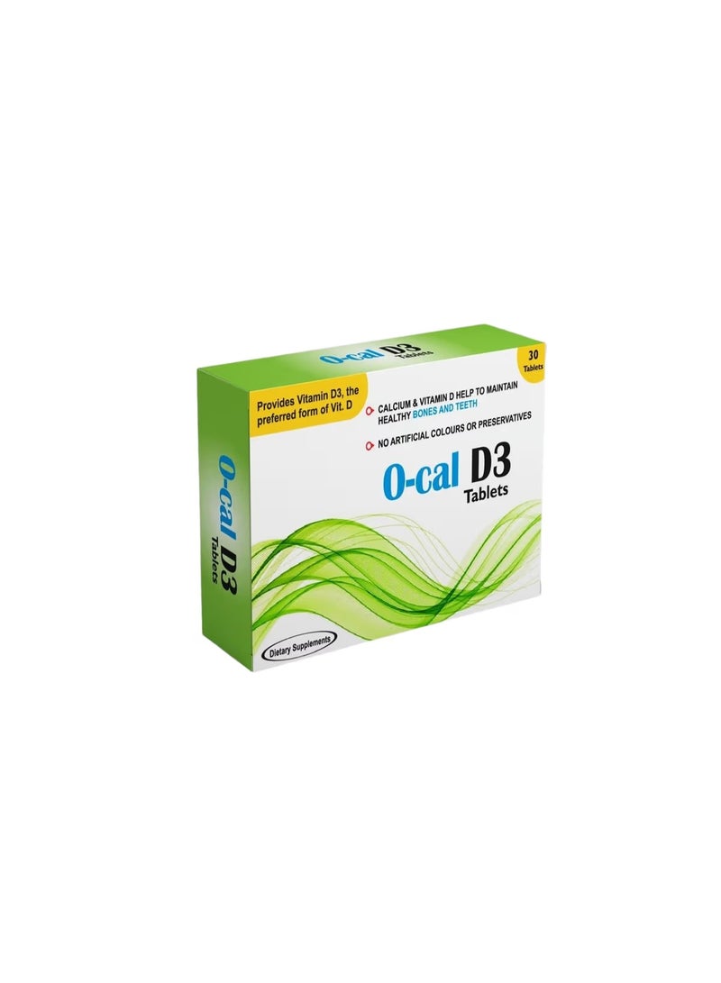 أقراص O-CAL D3، 30 قرصًا