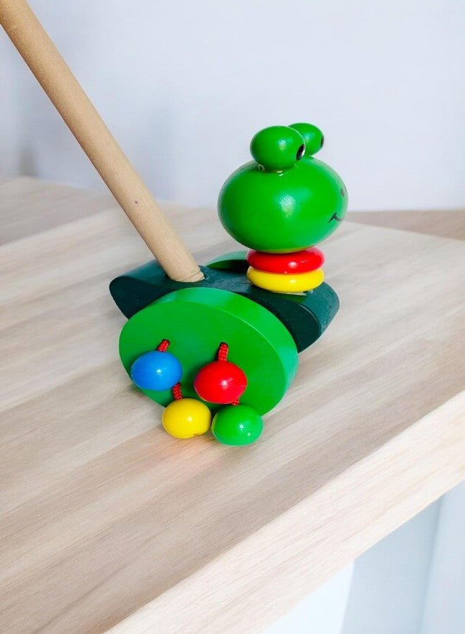 MarvelStore Wooden Animal Push Along Toy for Toddlers | Colorful Walking with Rolling Beads | Sturdy and Fun Baby Pushing Walker Toy for Early Development and Motor Skill Kids(Multicolor)(M-7) - Image 3