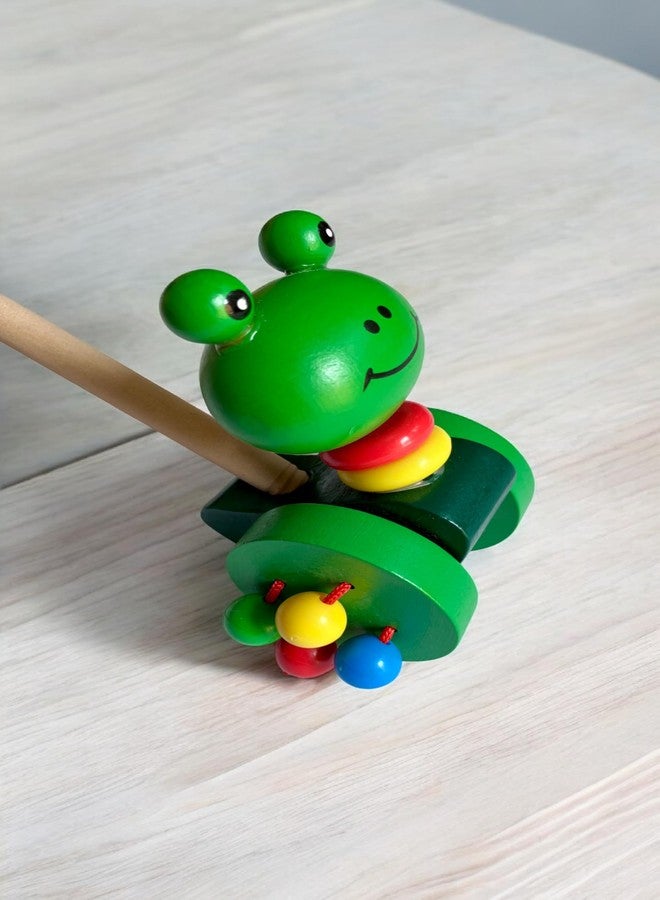 MarvelStore Wooden Animal Push Along Toy for Toddlers | Colorful Walking with Rolling Beads | Sturdy and Fun Baby Pushing Walker Toy for Early Development and Motor Skill Kids(Multicolor)(M-7) - Image 5
