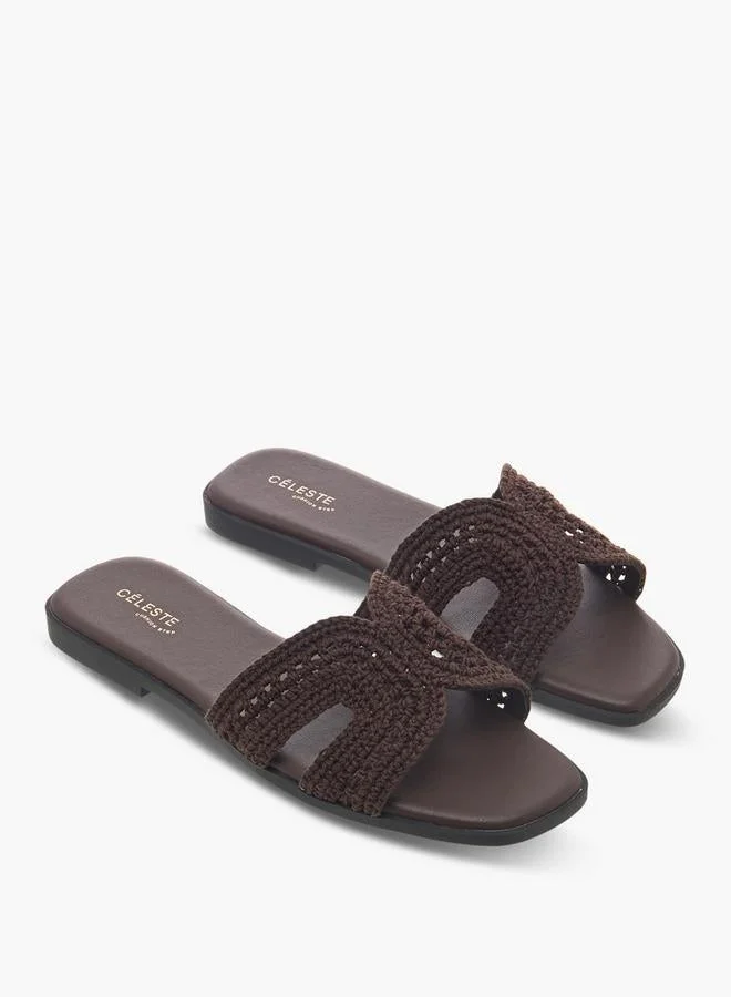 Celeste BROWN Women Slip-On Sandals for Women | Best Price UAE