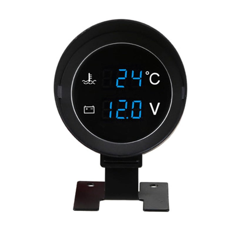 LEDVoltmeter Water Temp Gauge Meter 2in1 Vehicles Digital Gauge for 12V / 24V Car Truck with Sensor Easy Installation - Image 4