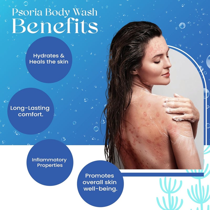 SiyaAyurveda مجموعة Siya Ayurveda للعناية بالجسم والشعر لمرض الصدفية 3  غسول الجسم لتهدئة البشرة بشكل طبيعي  شامبو للصدفية  كريمات ترطيب الجسم للرجال والنساء - Image 3