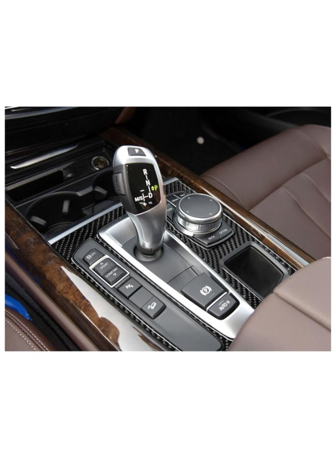 7Cylinder Center Console Panel Cover Trim Compatible with BMW X5, F15, X5M, F85, X6, F16, X6M, F86 (2014-2019) - Black. - Image 3