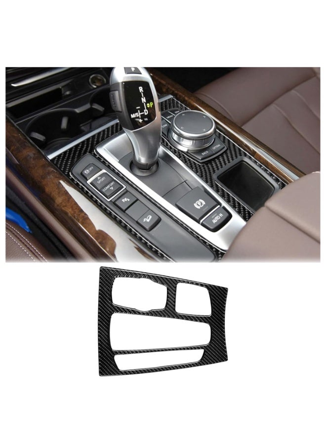 7Cylinder Center Console Panel Cover Trim Compatible with BMW X5, F15, X5M, F85, X6, F16, X6M, F86 (2014-2019) - Black. - Image 1