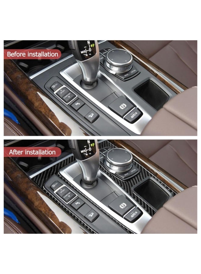 7Cylinder Center Console Panel Cover Trim Compatible with BMW X5, F15, X5M, F85, X6, F16, X6M, F86 (2014-2019) - Black. - Image 4