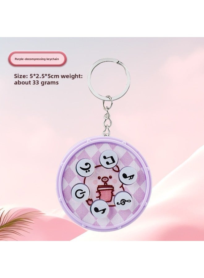 Handheld Mini Electronic Drum Keychain Gopher Game Machine Luminous Toy Backpack Pendant Supermarket Doll Clip Machine 