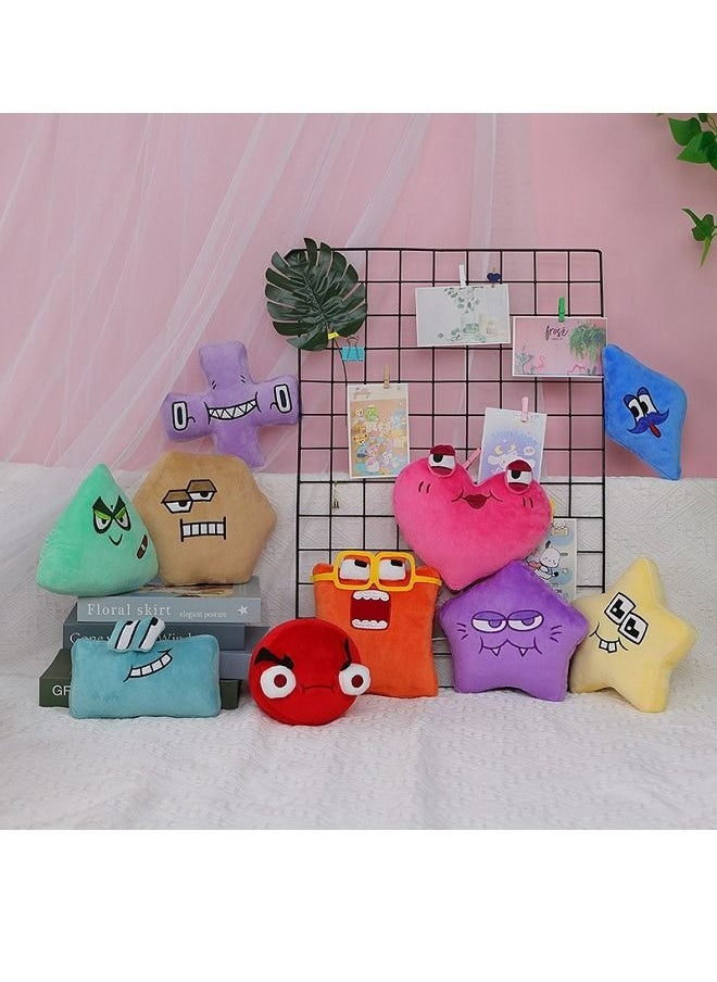 McDou - Alphabet Lore shape knowledge series plush pillow doll enlightenment education doll five-pointed star - Image 1