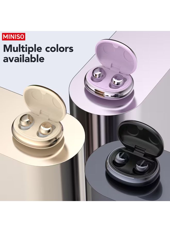 Miniso MS216 New AI Translation Wireless Earbuds, Up to 24 Hours Battery Life, Supports 134 Languages Translation, Noise Canceling, Sleep Earbuds, High Definition, Ideal for Fitness, Sleep, Travel, Work, Chr - Image 3