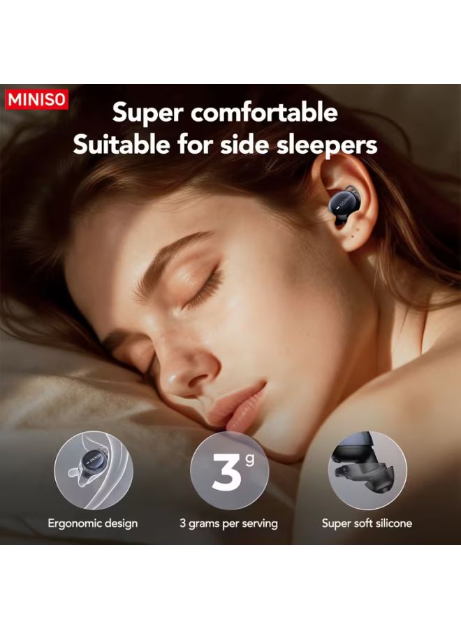 Miniso MS216 New AI Translation Wireless Earbuds, Up to 24 Hours Battery Life, Supports 134 Languages Translation, Noise Canceling, Sleep Earbuds, High Definition, Ideal for Fitness, Sleep, Travel, Work, Chr - Image 2