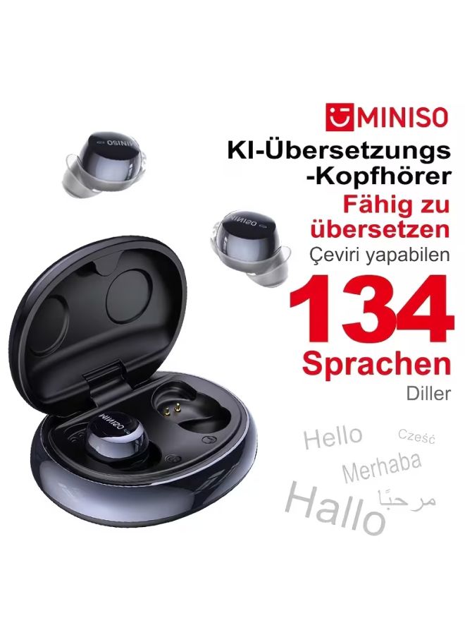 Miniso MS216 New AI Translation Wireless Earbuds, Up to 24 Hours Battery Life, Supports 134 Languages Translation, Noise Canceling, Sleep Earbuds, High Definition, Ideal for Fitness, Sleep, Travel, Work, Chr - Image 5