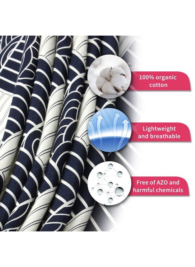 UHINOOS Nursing Cover for Mom Breastfeeding, Baby Privacy Nursing Covers Up Breathable Cotton with Ajustable Hoop for Mother (Black) - Image 2