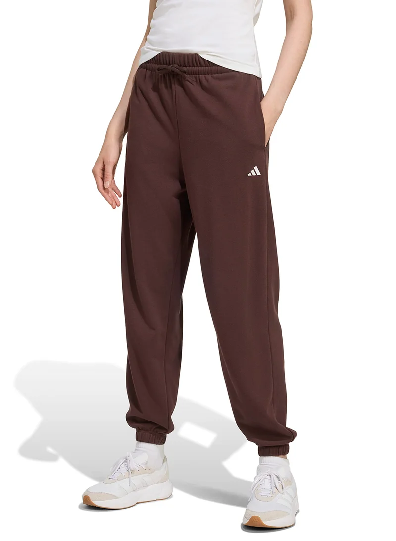 Adidas Essential Small Logo French Terry Cuffed Joggers