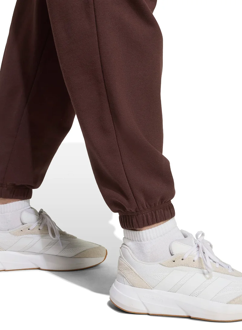 adidas بنطلون رياضي أساسي بخصر مطاطي وشعار فرنسي من نسيج تيري