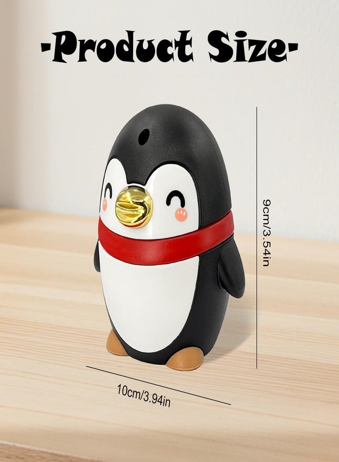 FALESHOS Push-Type Toothpick Dispenser – Penguin Toothpick Holder, Fun and Playful Design for Easy Availability During Meals, Parties, or Frequent Use（Black） - Image 2