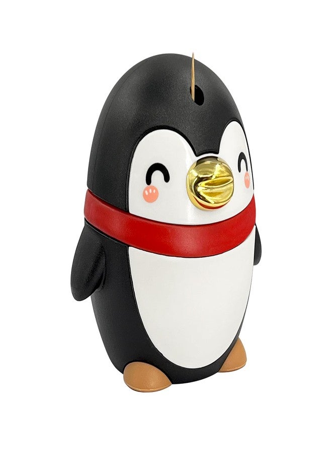 FALESHOS Push-Type Toothpick Dispenser – Penguin Toothpick Holder, Fun and Playful Design for Easy Availability During Meals, Parties, or Frequent Use（Black） - Image 1