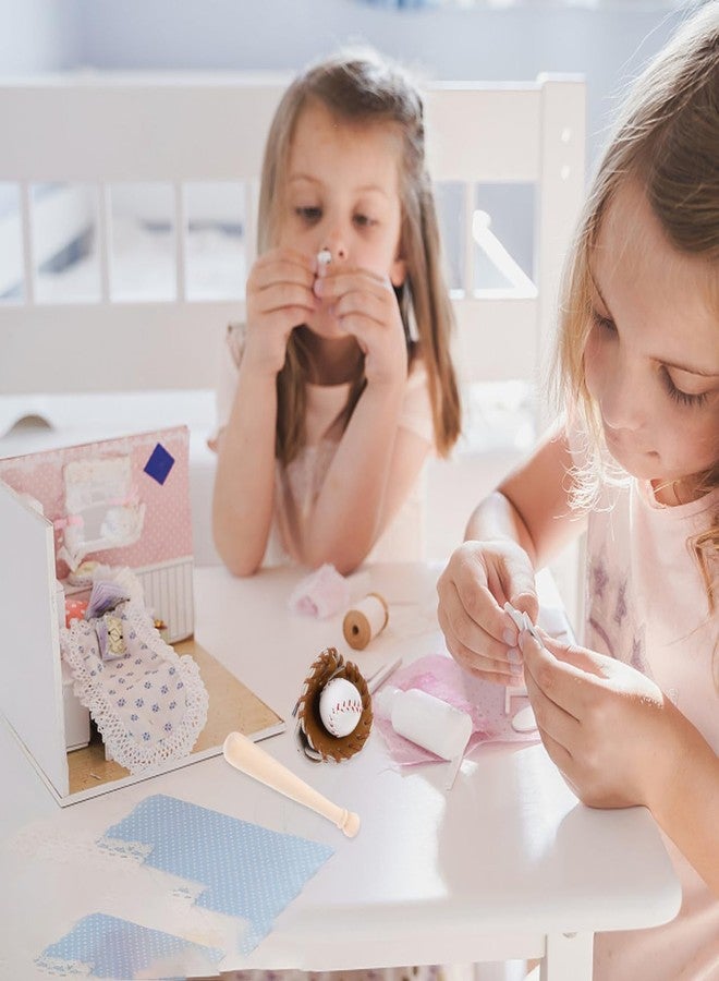 Garneck 2Sets Miniature Baseball Bats Gloves Kit Mini Baseballs Model Dollhouse Decor Sports Scene Decoration for Fairy Garden Cake Topper Decoration - Image 3