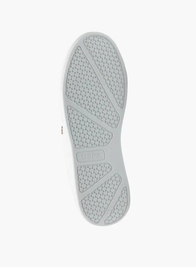 U.S. Polo Assn. أحذية رياضية نسائية U.S. Polo Assn. EXXY GLB 6FX - بيضاء مع أربطة وقاعدة مرتفعة - Image 5