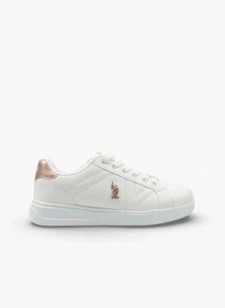 أحذية رياضية نسائية U.S. Polo Assn. EXXY GLB 6FX - بيضاء مع أربطة وقاعدة مرتفعة - view 3