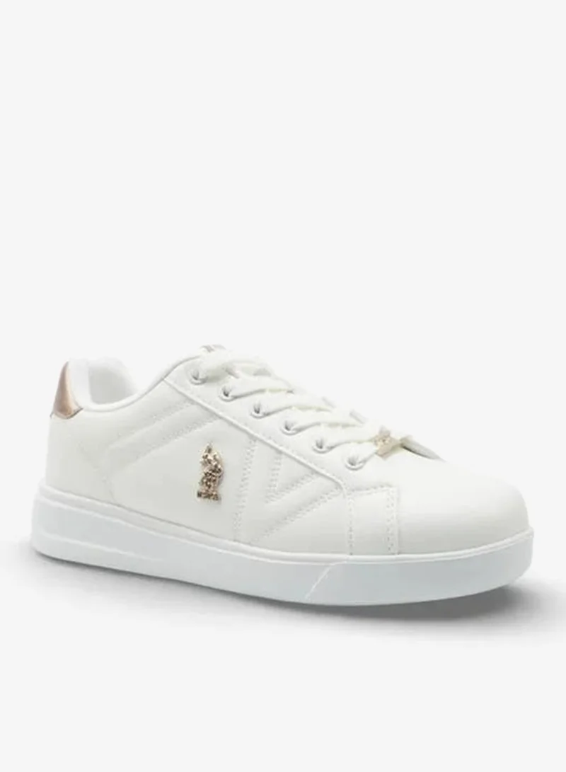U.S. Polo Assn. U.S. Polo Assn. EXXY GLB 6FX Women’s Sneakers – White Lace-Up Casual Shoes with Platform Sole