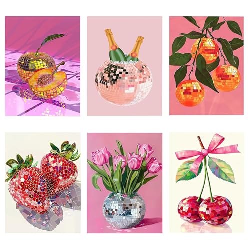 Ycydilirab 6 Pack 5D Diamond Painting for Adults Diamond Art Kits for AdultsDIY Gem Painting Perfect for Gifts and Home Wall Decor 10x12inch - Image 1