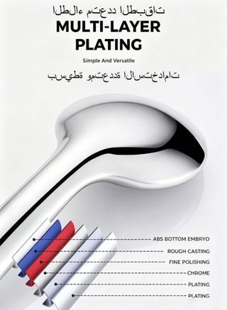 طقم رأس دش محمول مع خرطوم فضي,دش استحمام - view 5