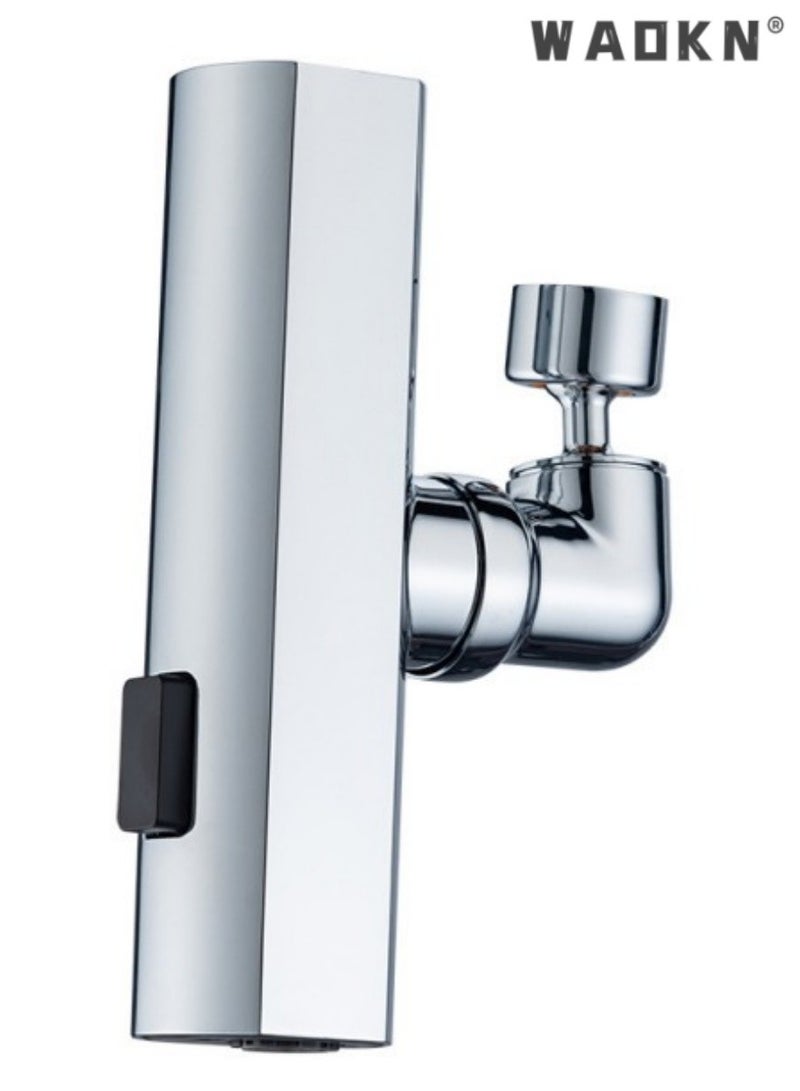 WAOKN Kitchen Faucet Head Replacement, 3 Modes Kitchen Sink Spray Nozzle, 360° Swivel Anti Splash Water Saving Kitchen Waterfall Faucet Aerator, Metal Pull Down Spray Head for Bathroom Face Eye Wash - Image 1