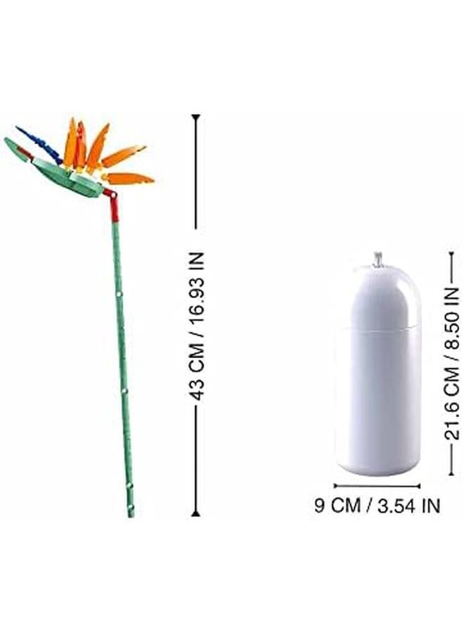 Sluban Flower Vase Building Kit A Unique Flower Container With 140 Pcs And Flowers Bird Of Paradise - Image 3