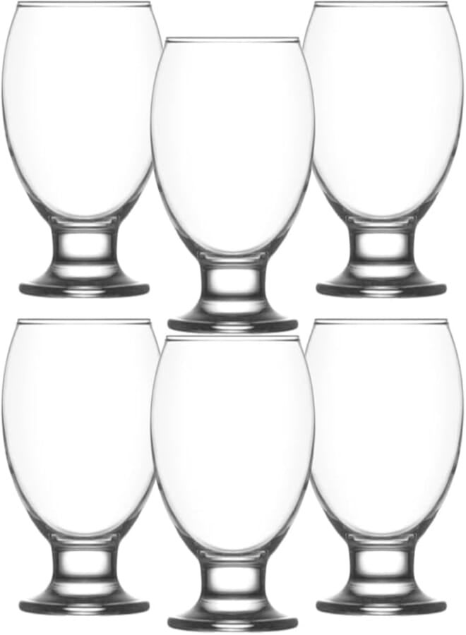 Lav Nectar Glass Cup Set of 6 Pcs 280ml- Turkey Made