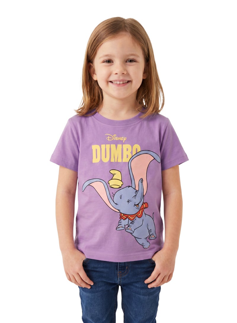 Disney Dumbo Toddler Girls’ Oversized Drop Shoulder T-Shirt – Cute Casual Relaxed Fit Tee - Image 1