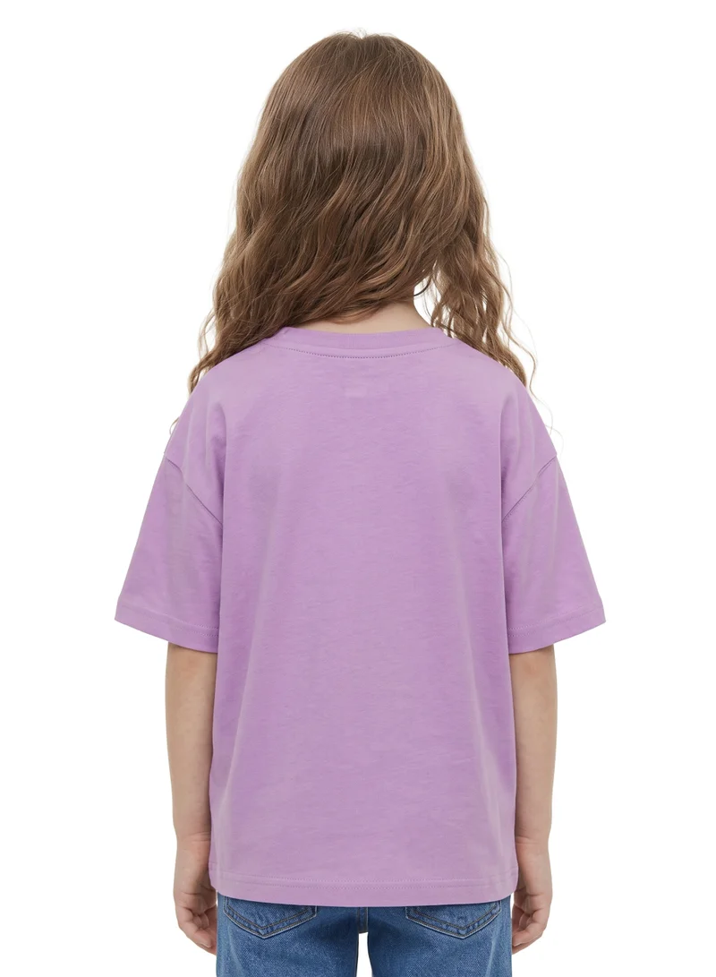Disney Disney Dumbo Toddler Girls’ Oversized Drop Shoulder T-Shirt – Cute Casual Relaxed Fit Tee