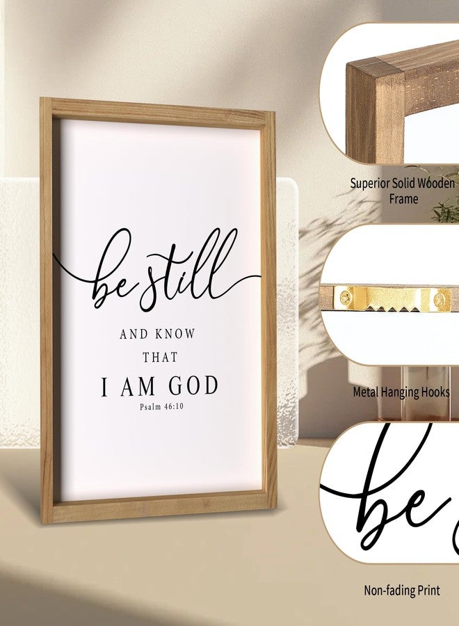 Heiple Framed Be Still and Know that I am God Sign Love is Patient Love is Kind Wall Art Set of 3 with Wooden Frame for Home Bedroom Decor Bible Verse Scripture Art Christian Religious Wall Decor - Image 4