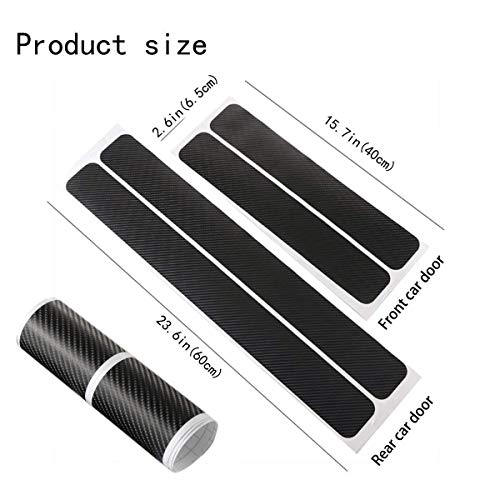 Allure Auto® 4pcs Carbon Fibre Sticker Car Door Sill Scuff Guard, Welcome Pedal Protect, Anti-Kick Scratch CAR Foot Steps for Nissan Sentra - Image 2