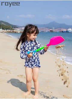 Royee Girls Split Long Sleeved one piece Swimming Wear With Swim Cap Suit for Toddler/Junior/Youth Aged 0-3 Years girls， 0 formaldehyde, 0 bleach, and 0 fluorescent agent  - Image 4