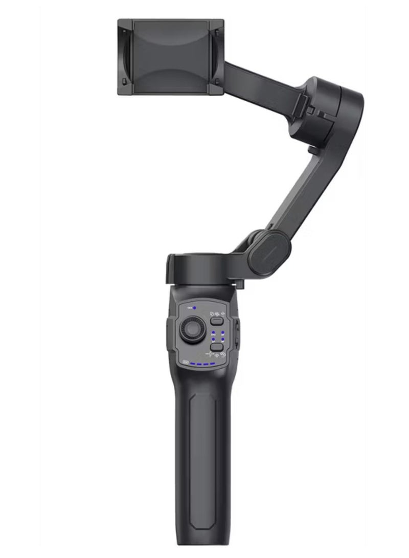 porodo 3-Axis Gimbal with Stabilizer Magnetic Fill Light, Smart Live Tracking, Long Battery Life, One-Key Angle Switch, 780 Minutes Working Time - Black  - Image 4