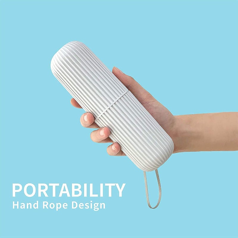 XML Capsule Shape Travel Toothbrush Toothpaste Case Holder Portable Toothbrush Storage Plastic Toothbrush Holder (Pack of- 3) - Image 5
