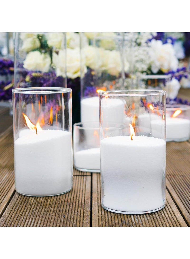 HOME ZONE 6 PCS Clear Glass Flower Vases, Bud Cylinder Vase, 6" Pillar Floating Candle Holders for Wedding Centerpiece Birthday Party - Image 5