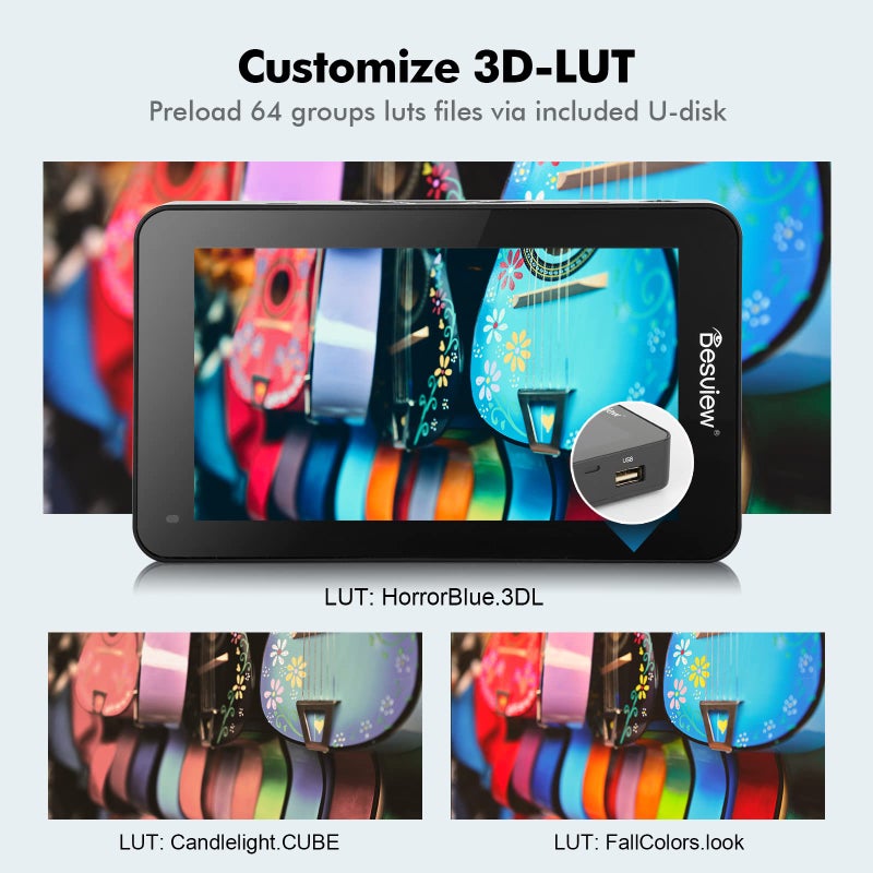 Desview R6 Camera Field Monitor 5.5inch Touchscreen Monitor, UHB 2800nits 1920x1080 IPS 4K HDMI with 3D LUT HDR Waveform Vectorscope False Color Zebra for DSLR & Mirrorless - Image 4