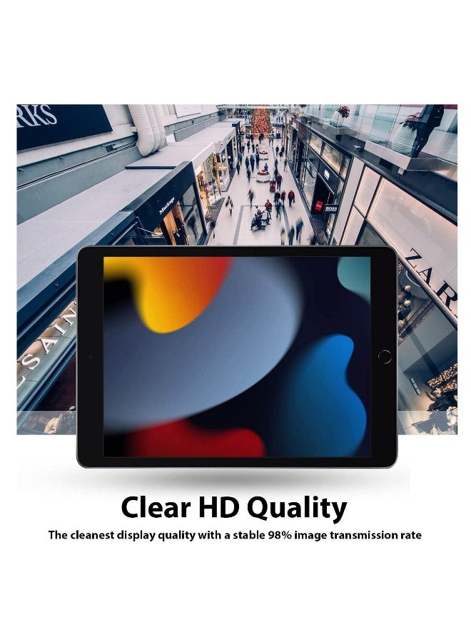 DUSALA Screen protector compatible with iPad 9th Generation (2021) 10.2 inch - Anti Scratch Premium HD Clear 9H Hardness - Image 5