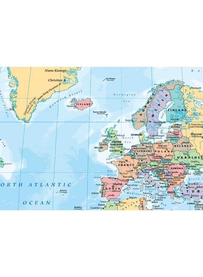 Collins World Wall Laminated Map - Image 4