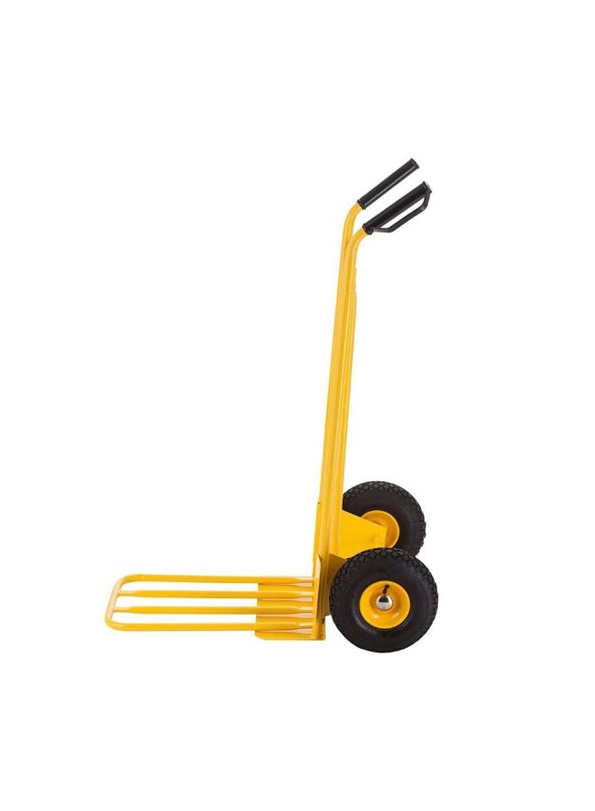 Stanley SXWTD-HT535 200kg Steel Hand Truck with 260mm Wheel Dia - Yellow - Image 3