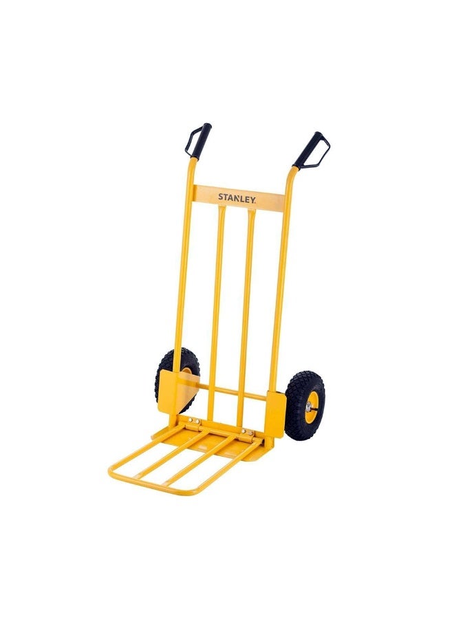 Stanley SXWTD-HT535 200kg Steel Hand Truck with 260mm Wheel Dia - Yellow - Image 2