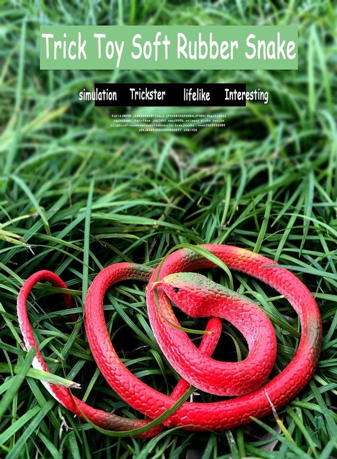 Munmoll Rubber Snack Prank Toy for Kids Rubber Animals for Children Toys & Gifts Rubber Snakes (Multi Colors, 30-inch) Pack of 2 - Image 2