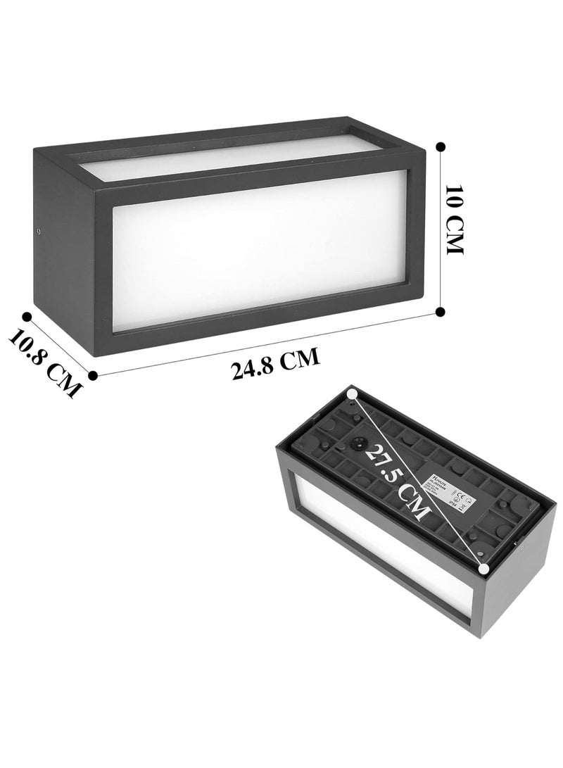 رات سو مصباح جداري LED خارجي من الألومنيوم، مصباح جداري خارجي، مصباح حائط خارجي مقاوم للماء، بإضاءة بيضاء دافئة - Image 5