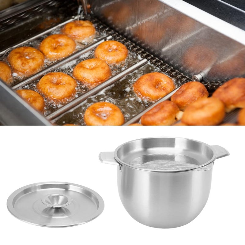 VALAJOGI 304 Stainless Steel Kitchen Oil Filter Pot12L Grease Storage Tank with Strainer Lid MultiPurpose Cooking Oil Dispenser Removable Bacon Grease Filter AntiScalding Handle - Image 5