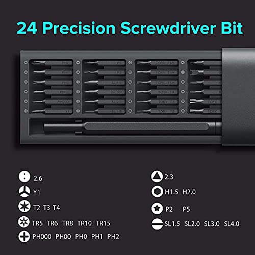 Xiaomi Mi Precision Screwdriver Set, 24 Magnetic Driver Bit Set, Pocket Screwdriver Tool Set, Mini Screwdriver Kit, Repair Tool Kit for Electronics - Image 2