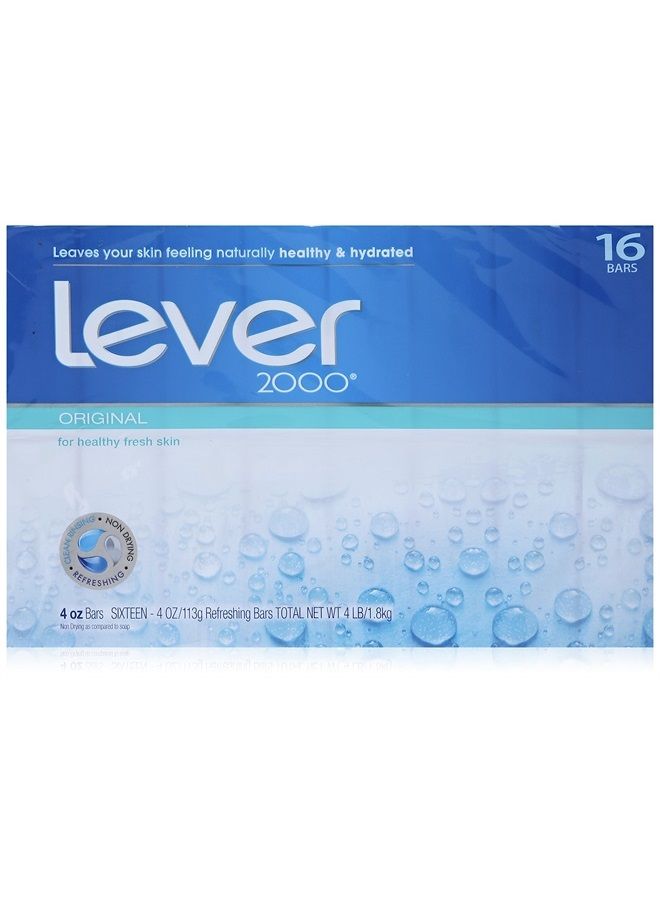 Lever 2000 Moisturizing Bar, Perfectly Fresh Original, 4-ounce Bars in 16-count Package - Image 1
