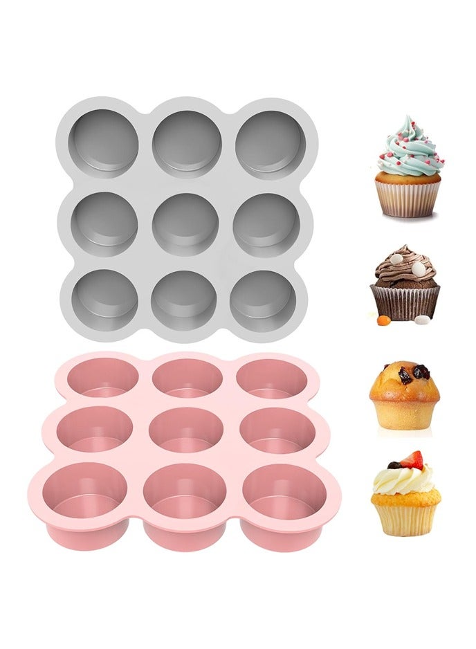 2-Pack Silicone Mini Muffin Pan for Muffins, Cupcakes, and Egg Muffins, Heat-Resistant Silicone Mold for Air Fryers and Ovens - Image 1